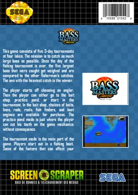 Bass Masters Classic (USA) box cover back